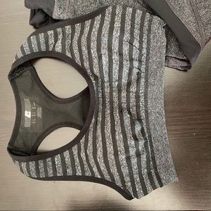 Grey Two piece gym clothes set